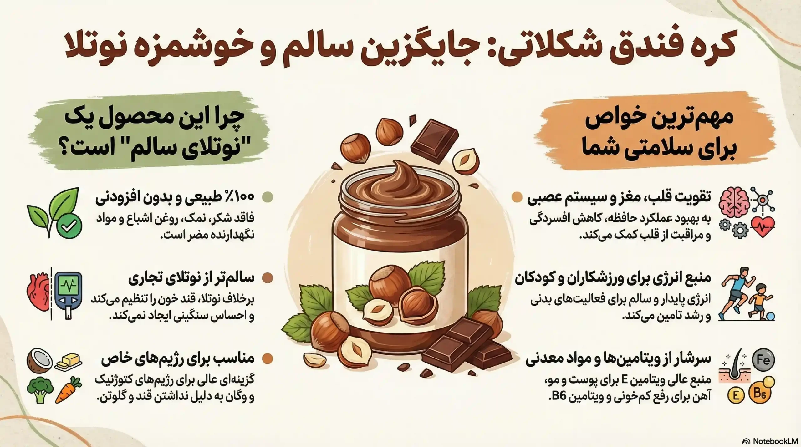 کره فندق شکلات