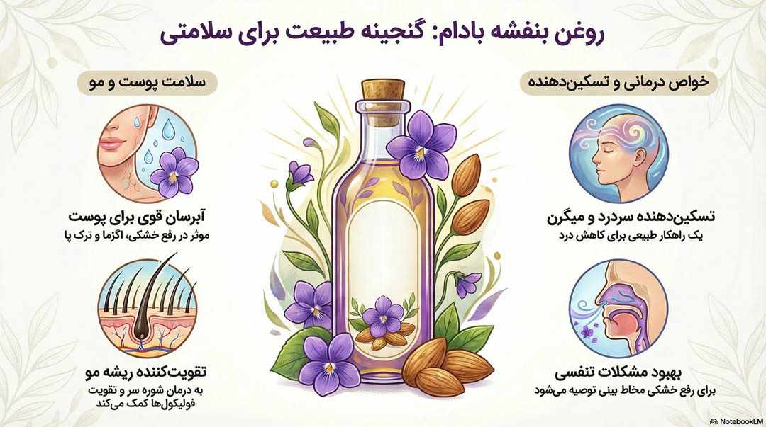 روغن بنفشه بادام شیرین