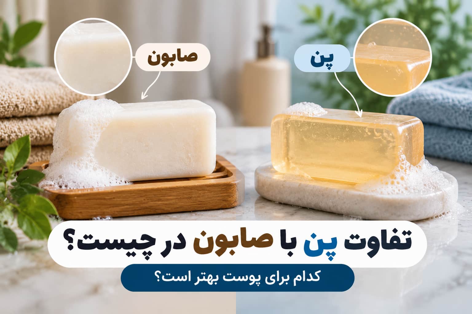 تفاوت پن با صابون