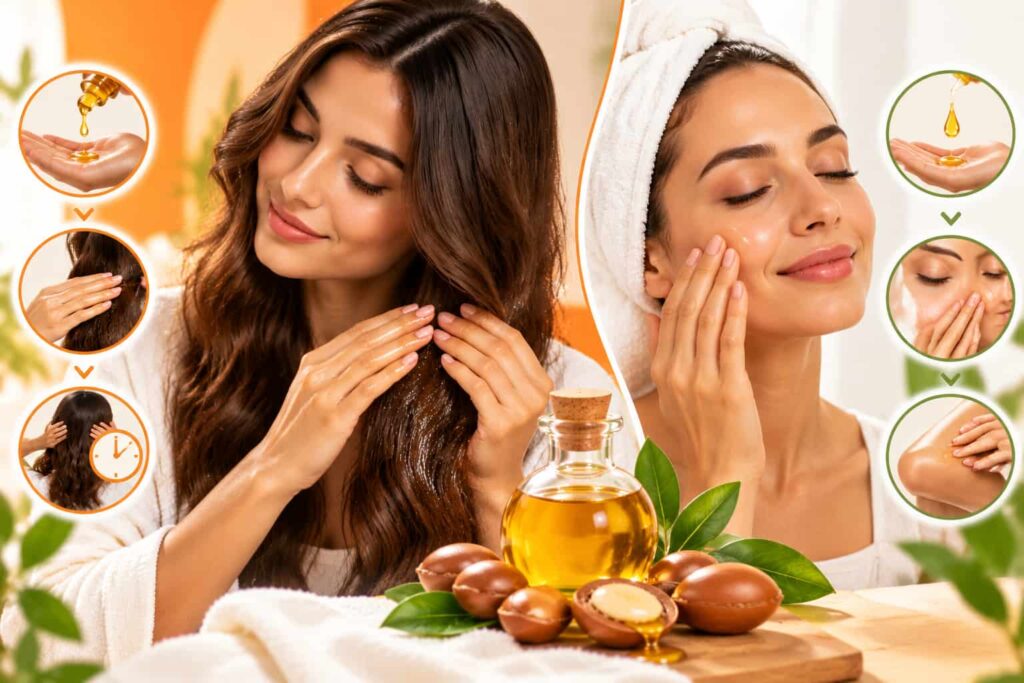 روش استفاده از روغن آرگان برای پوست و مو