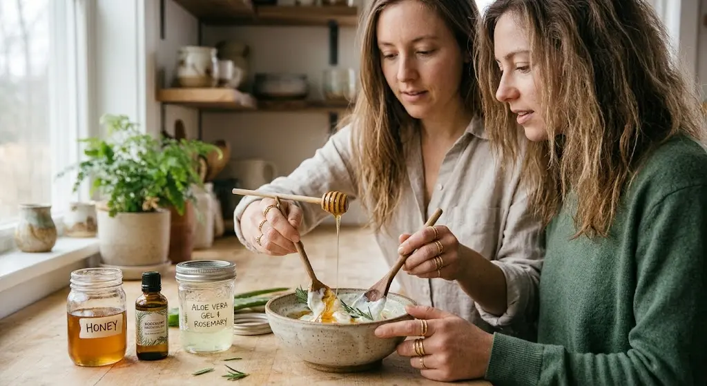 ماسک ماست و عسل برای موهای خشک و زبر